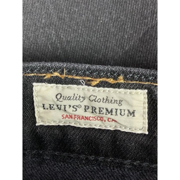 *Levi Strauss Slim Tapered Lo-Ball Black Denim Jeans Womens Size 38 Casual - Picture 4 of 8